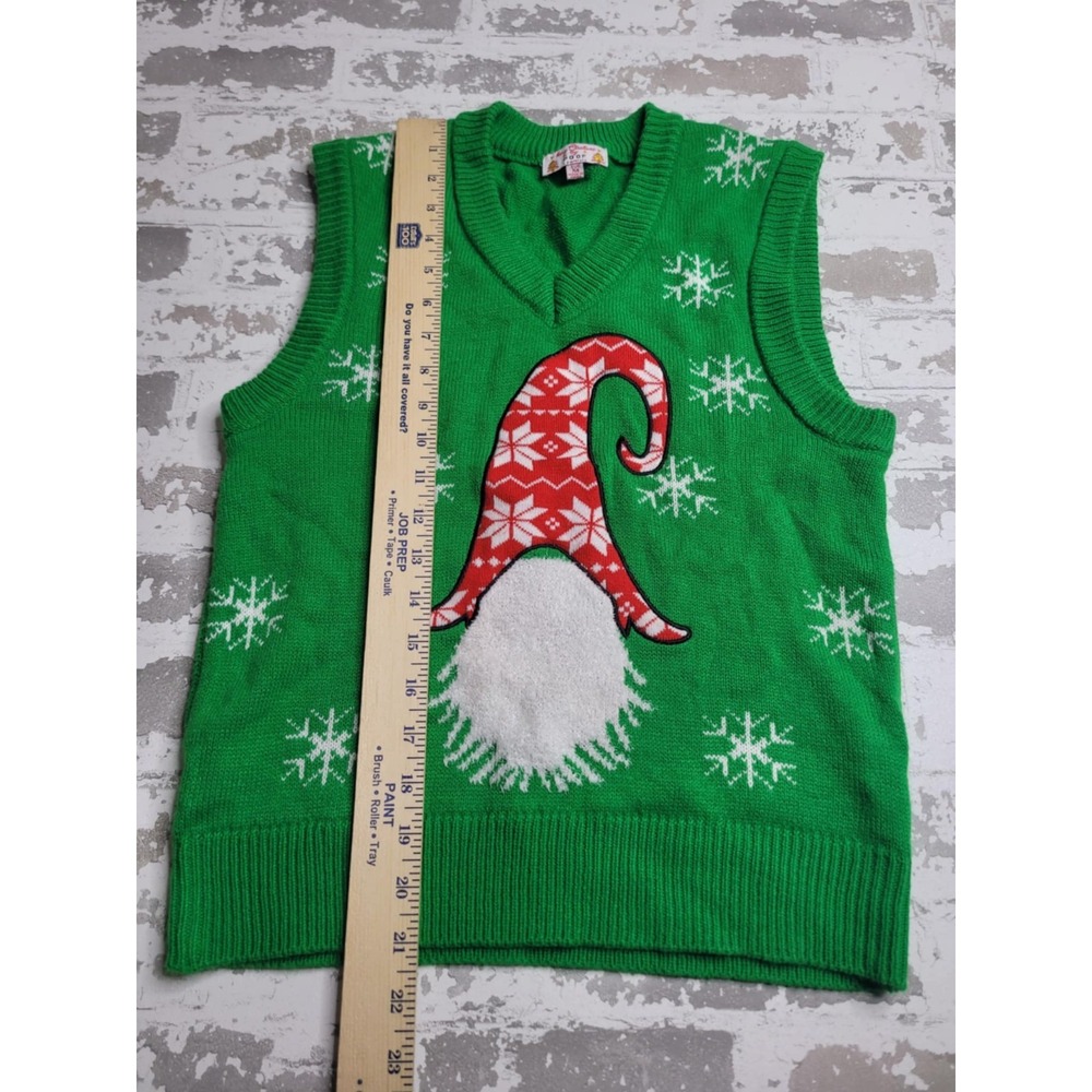 Poof Merry‎ Christmas Sweater Vest Women's Medium - Picture 3 of 6